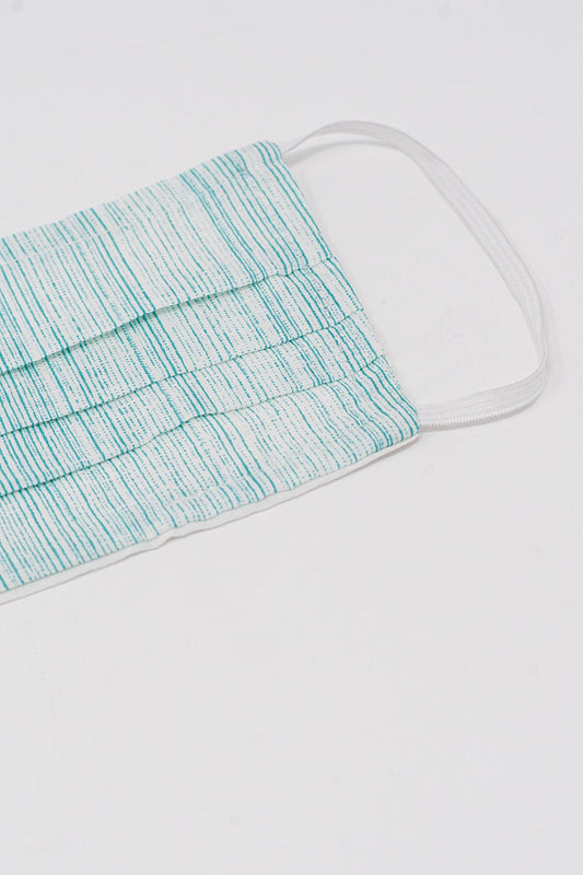 2 PACK Organic Cotton Printed Turquoise Mask