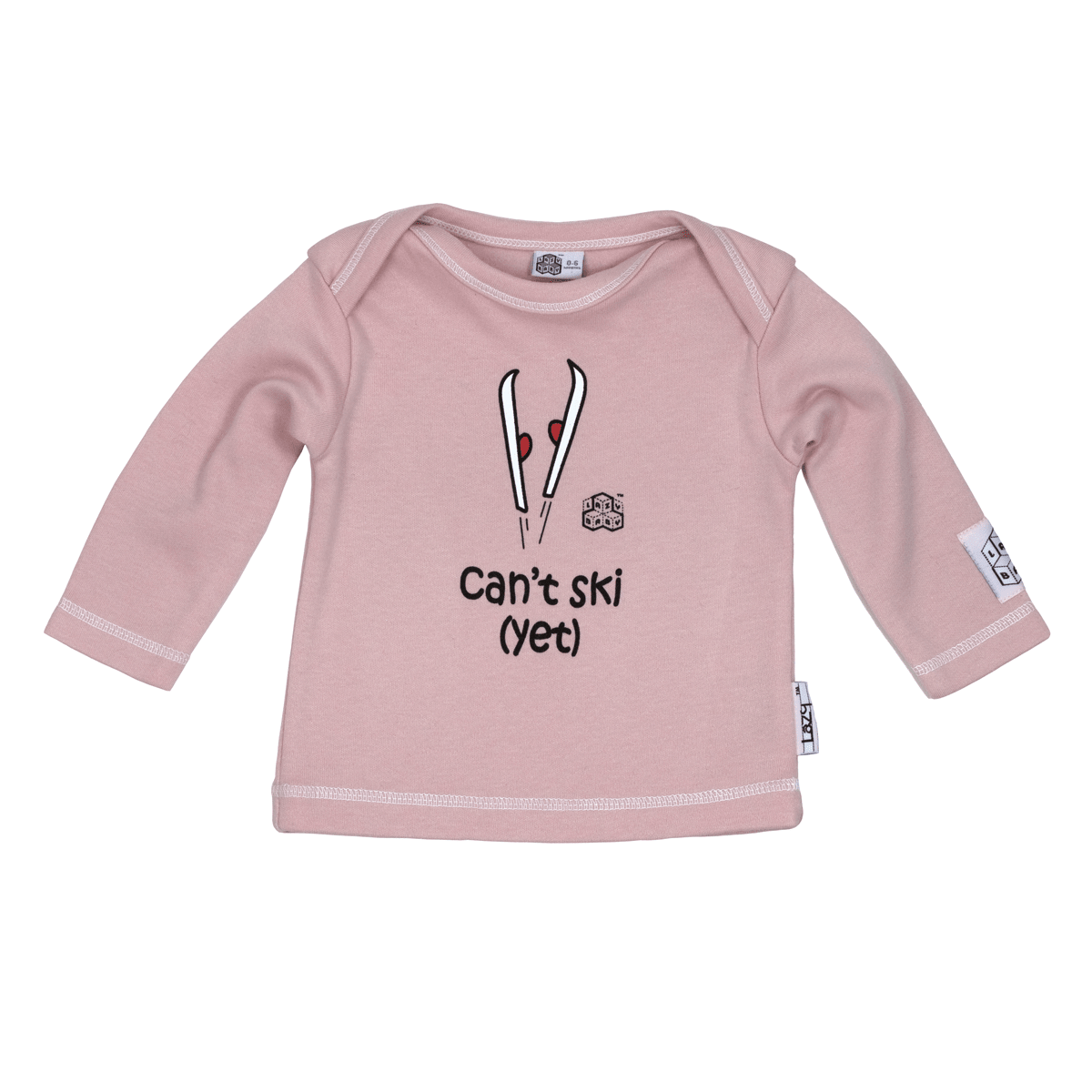Baby Gift for Skiers | Can't Ski Yet Baby T Shirt | Funny Newborn Gift for Skiing Parents