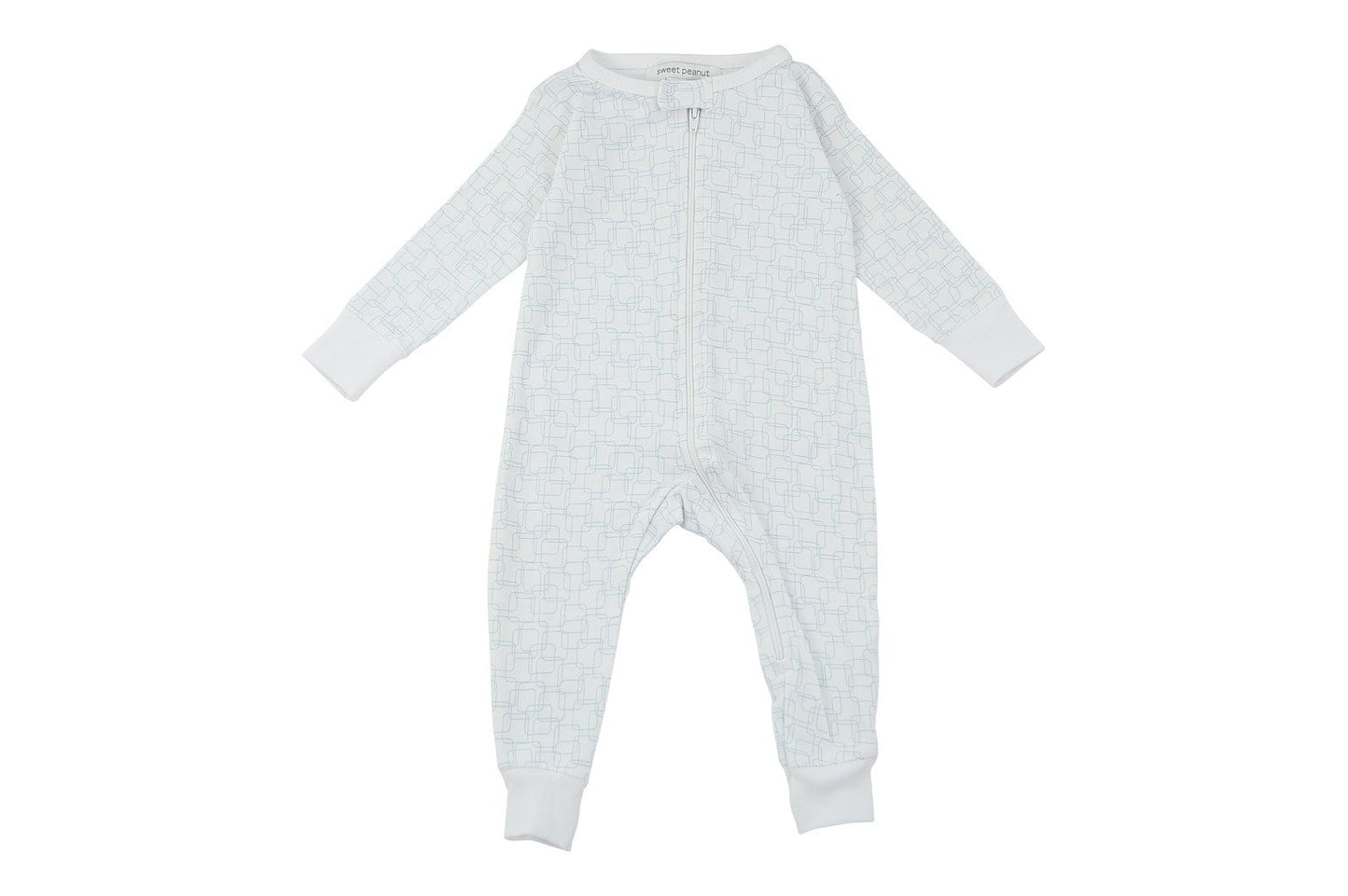 Long Romper in Blue Squares
