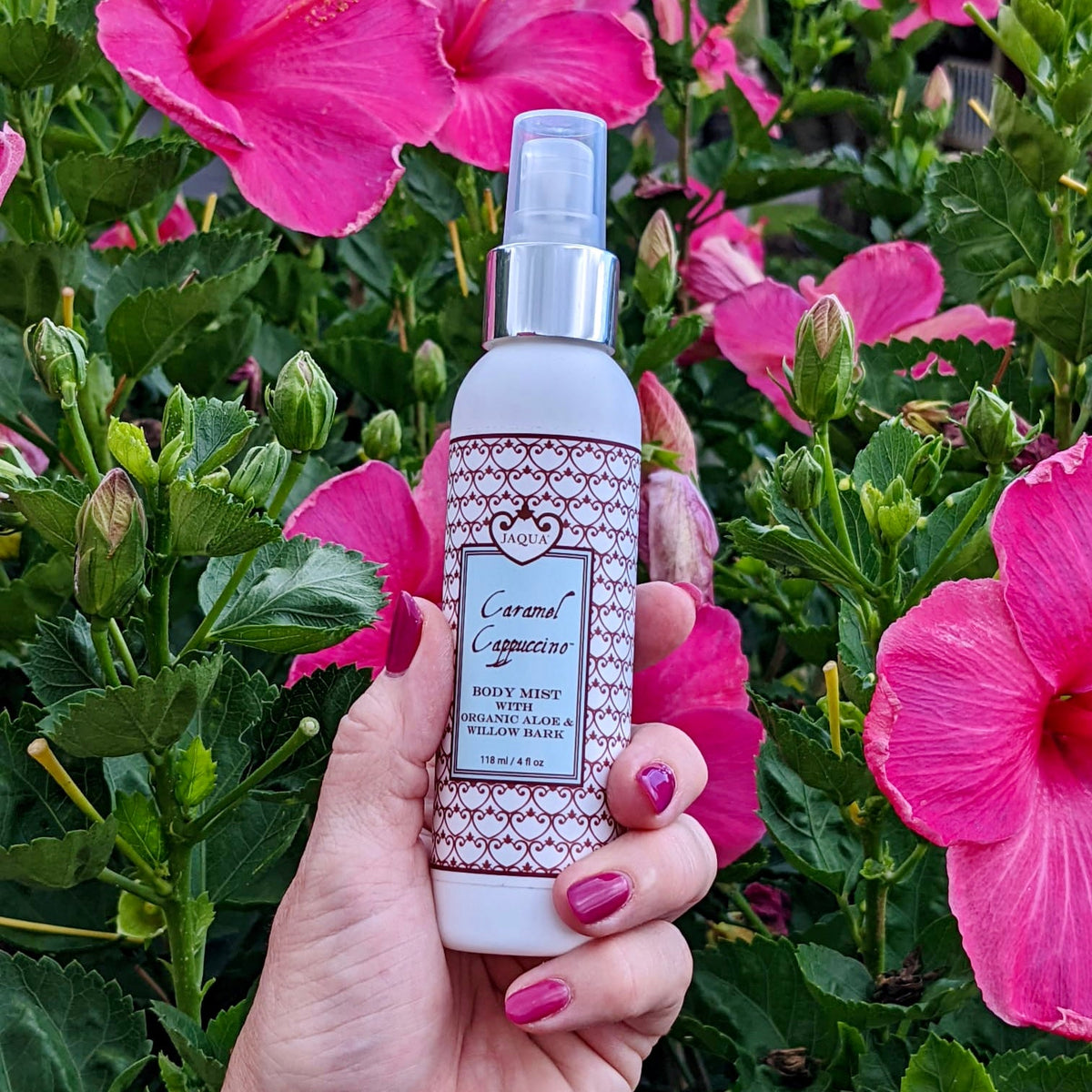 Caramel Cappuccino Hydrating Body Mist With Organic Aloe & Willow Bark