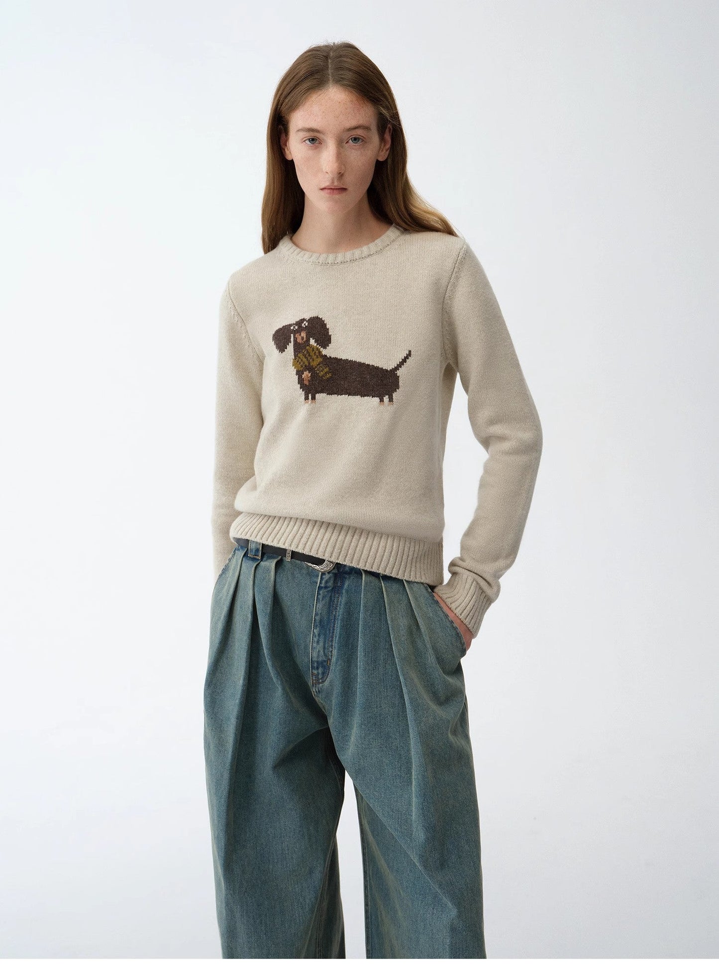 Animal Design Merino Wool & Organic Cotton Sweater – “Brani”