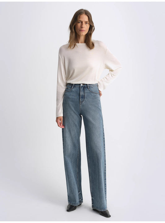 Classic Retro Old Money Style, Craft Washed Organic Cotton, Retro Straight Slim Jeans