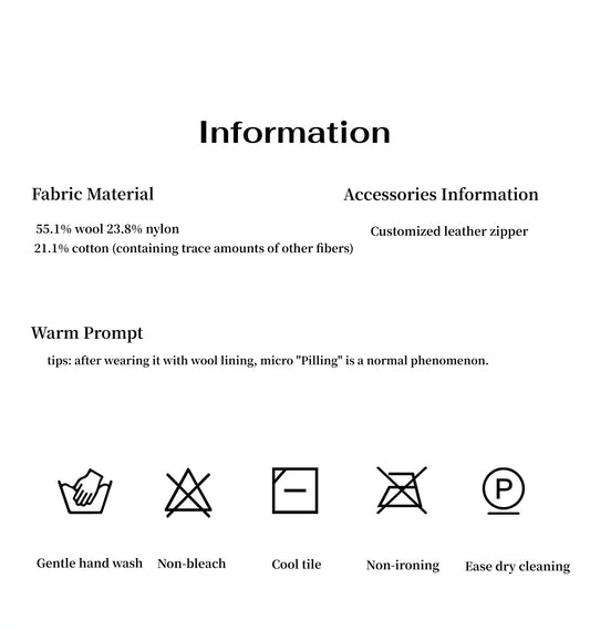 "Senna Melody" Oblique Placket Fine Merino Wool and Organic Cotton Blend Zipper Knitted