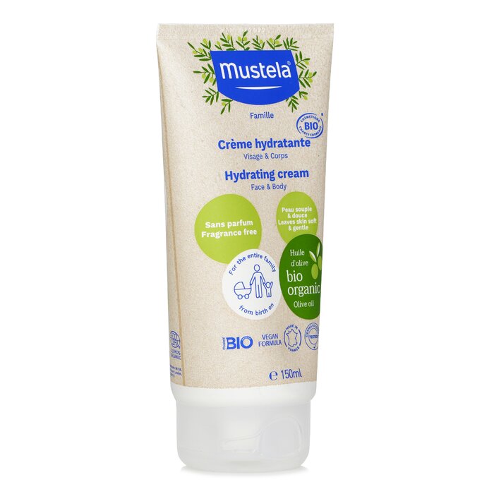 MUSTELA - Organic Hydrating Face and Body Cream With Olive Oil (Fragrance Free)
