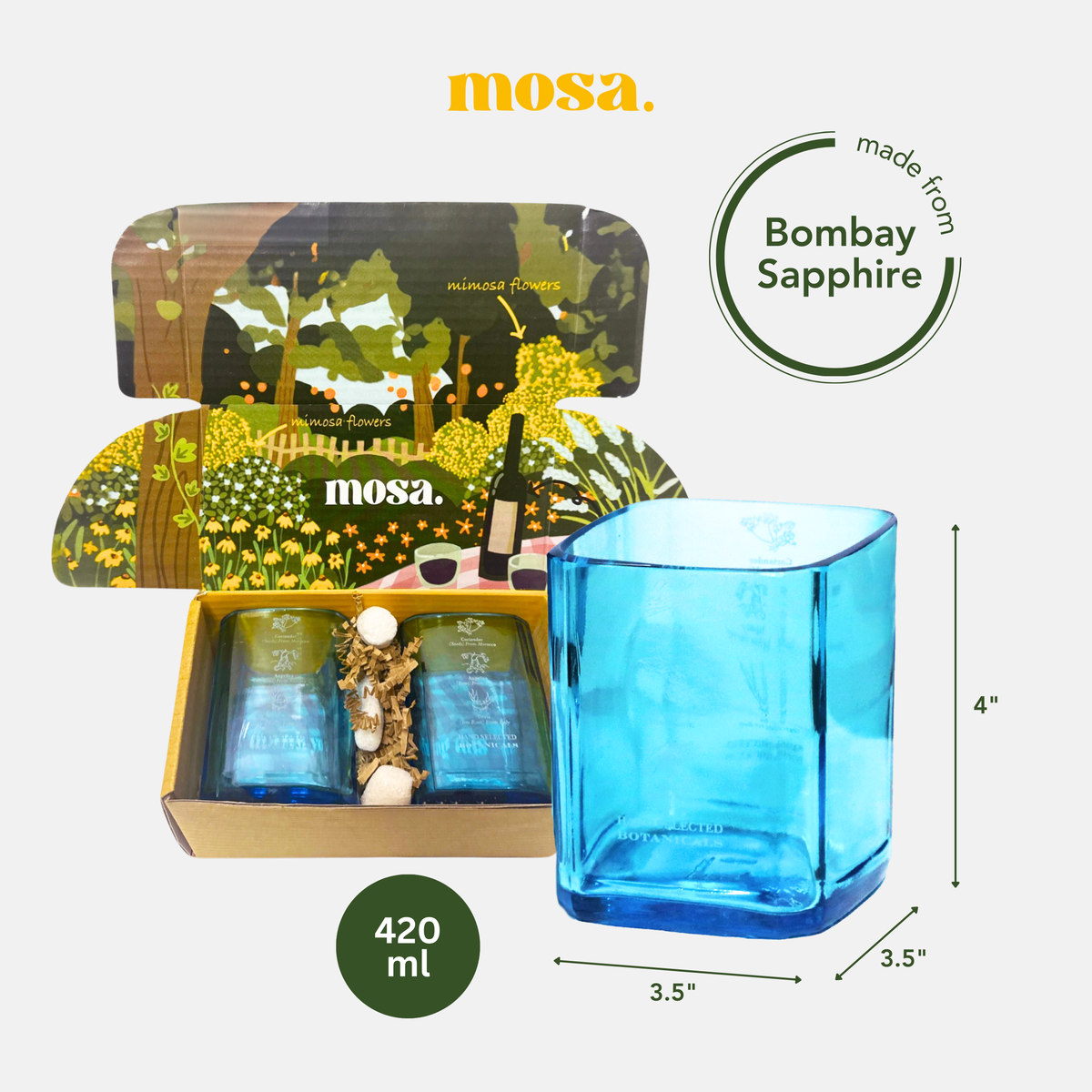 Bombay Sapphire Gin Drinking Glasses