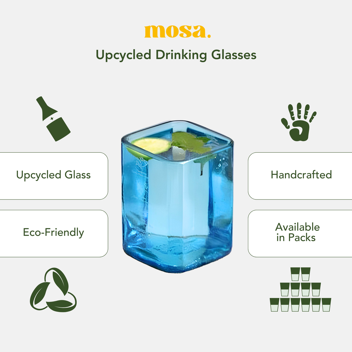 Bombay Sapphire Gin Drinking Glasses