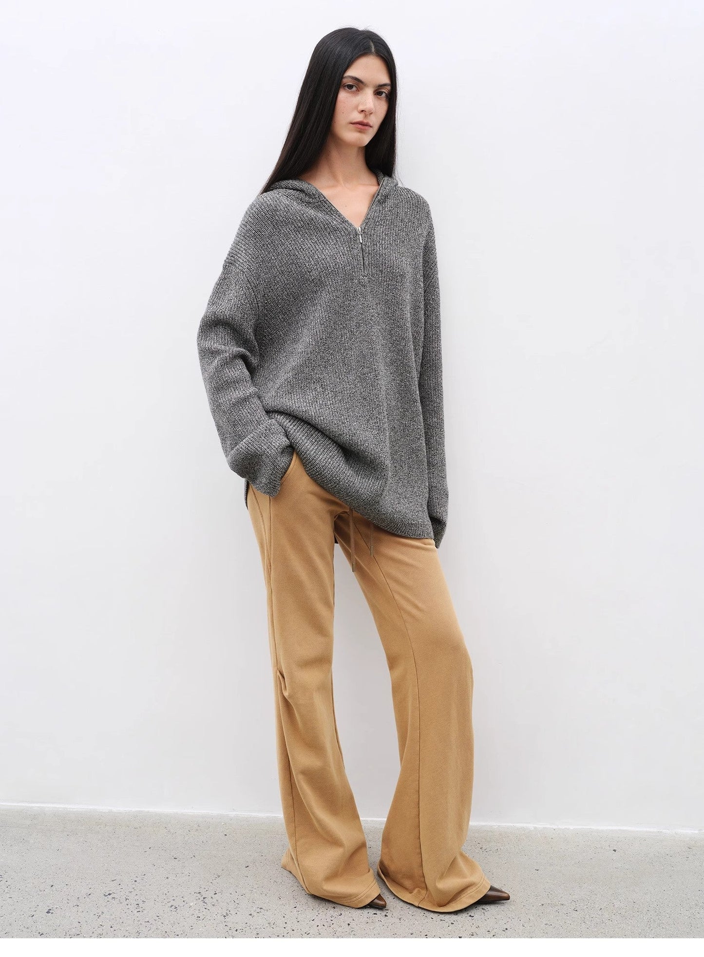 "Autumn Ticket" Wool-Blend Hoodie – Minimalist Luxury, Effortlessly Refined