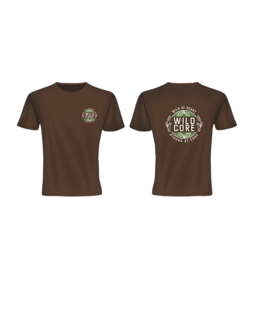 Wild Core Organic T-Shirt – 100% Organic Cotton  Earth Brown | Pure Comfort. Natural Balance. Sustainable Style