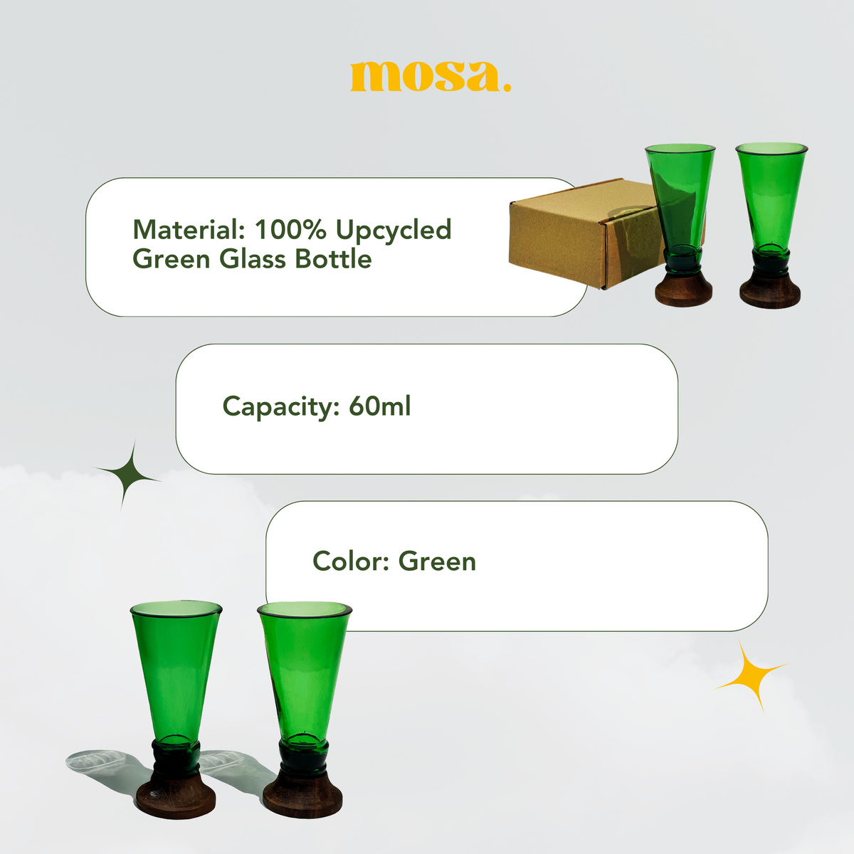 Green Shot Glasses