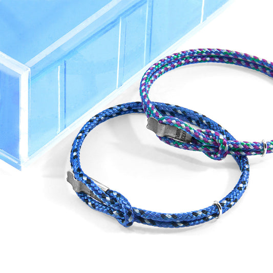 Multicoloured Think Ocean Signature Bracelet – Recycled Marine Rope & Sterling Silver | Handcrafted in Great Britain