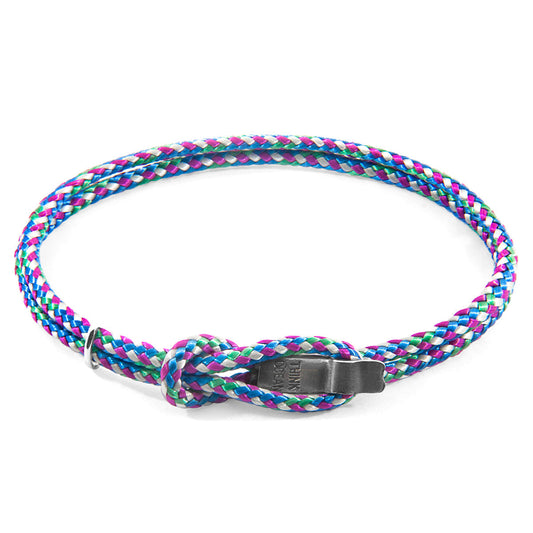 Multicoloured Think Ocean Signature Bracelet – Recycled Marine Rope & Sterling Silver | Handcrafted in Great Britain
