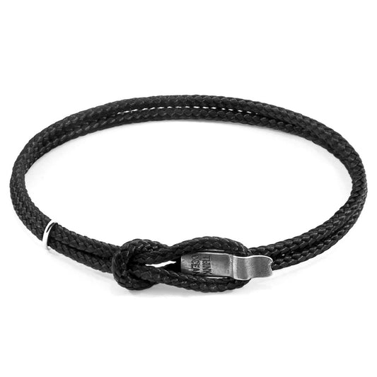 Black Think Ocean Signature Bracelet – Recycled Marine Rope & Sterling Silver | Handcrafted in Great Britain