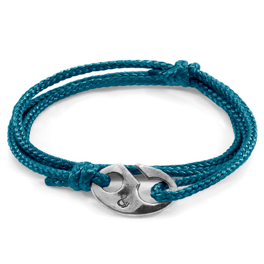Ocean Blue Windsor Bracelet – Sterling Silver & Marine Rope | Handmade in Great Britain