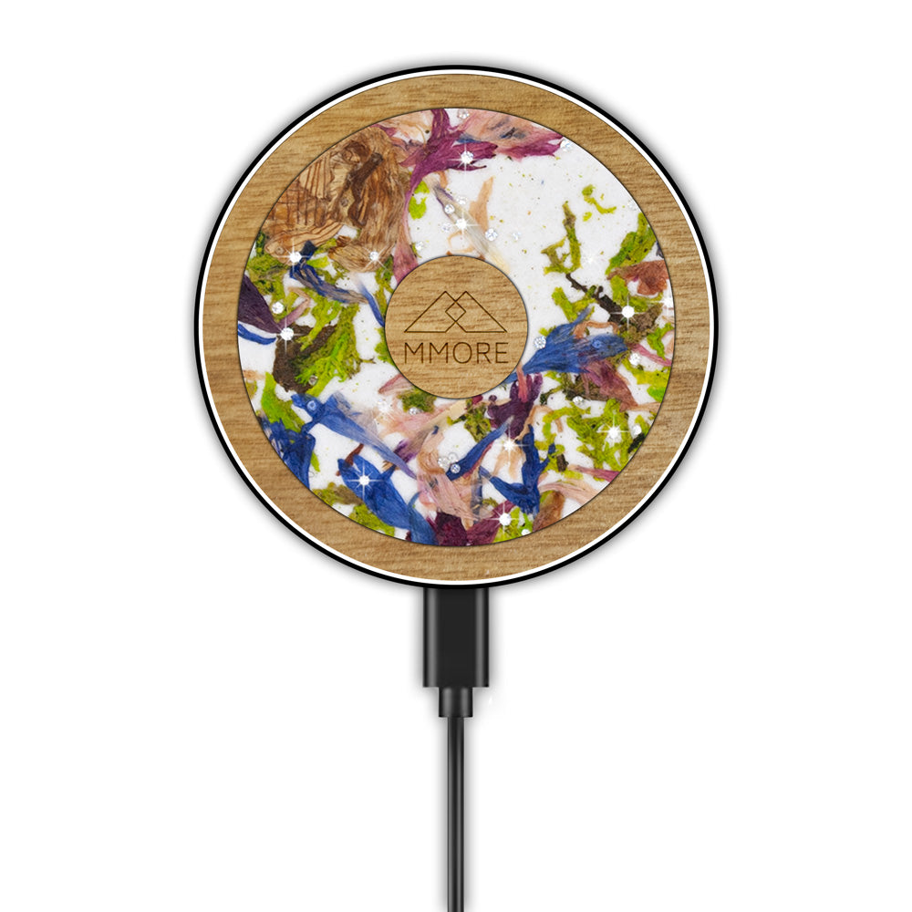 Wireless Charger With Organic and Wood Material