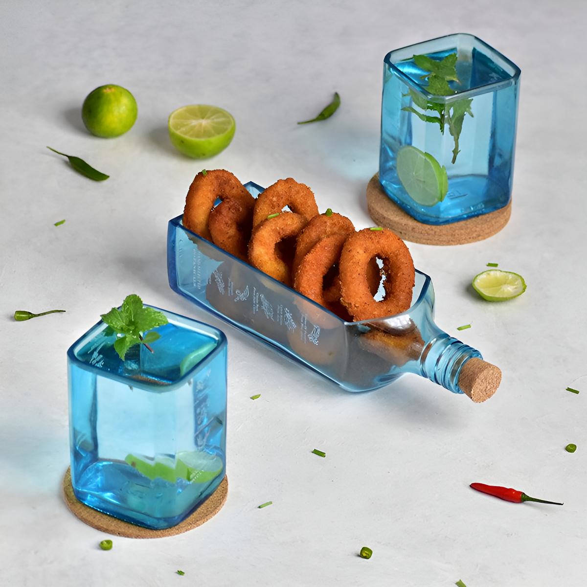 Bombay Sapphire Gin Drinking Glasses