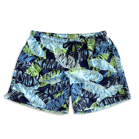 La Palma Eco-Beachwear – Classic Botanical Sustainable Swim Trunks | Made from 10 Recycled Bottles