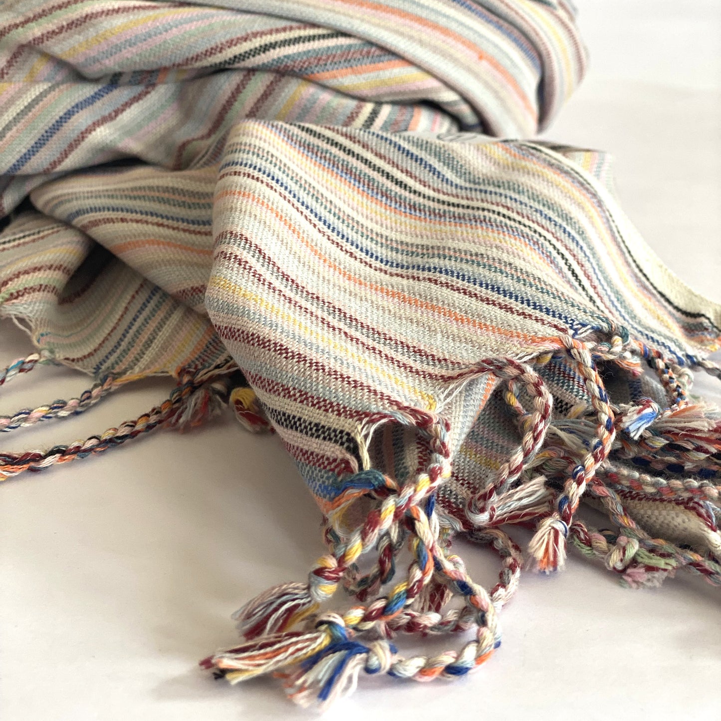 Casablanca Sustainable Turkish Towel / Blanket – Beige | Handwoven from Recycled Cotton