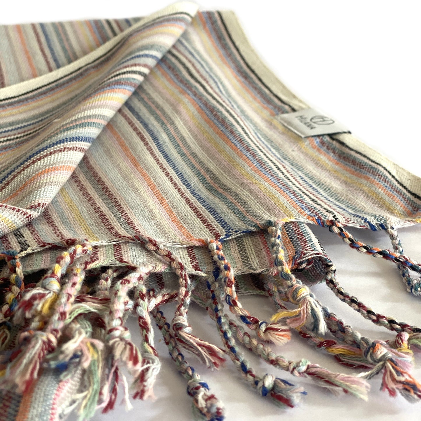Casablanca Sustainable Turkish Towel / Blanket – Beige | Handwoven from Recycled Cotton