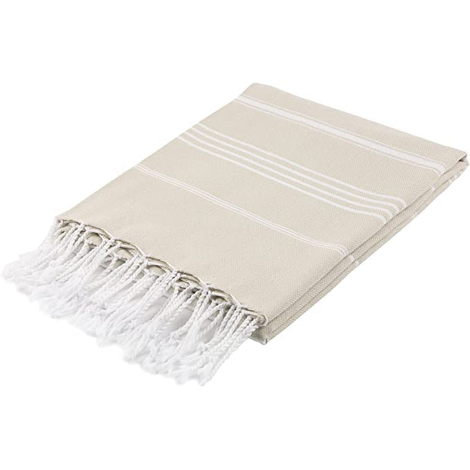 Pure Series – Sustainable Turkish Towel | Beige | Recycled Cotton & Minimal Design