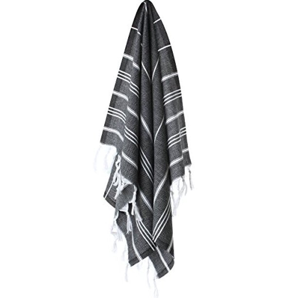 Pure Series – Sustainable Turkish Towel | Black | Recycled Cotton & Minimal Design