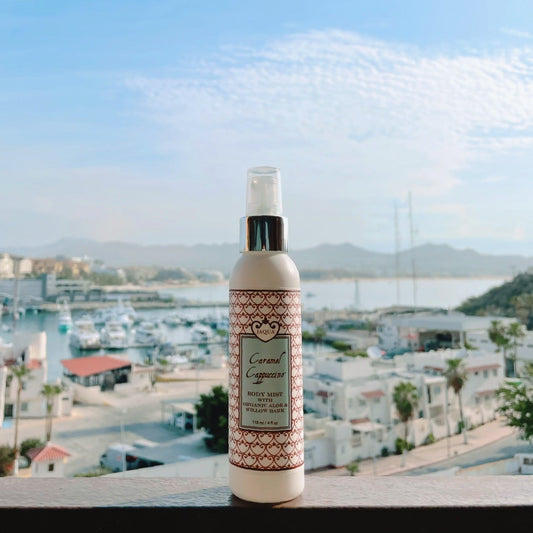 Caramel Cappuccino Hydrating Body Mist With Organic Aloe & Willow Bark