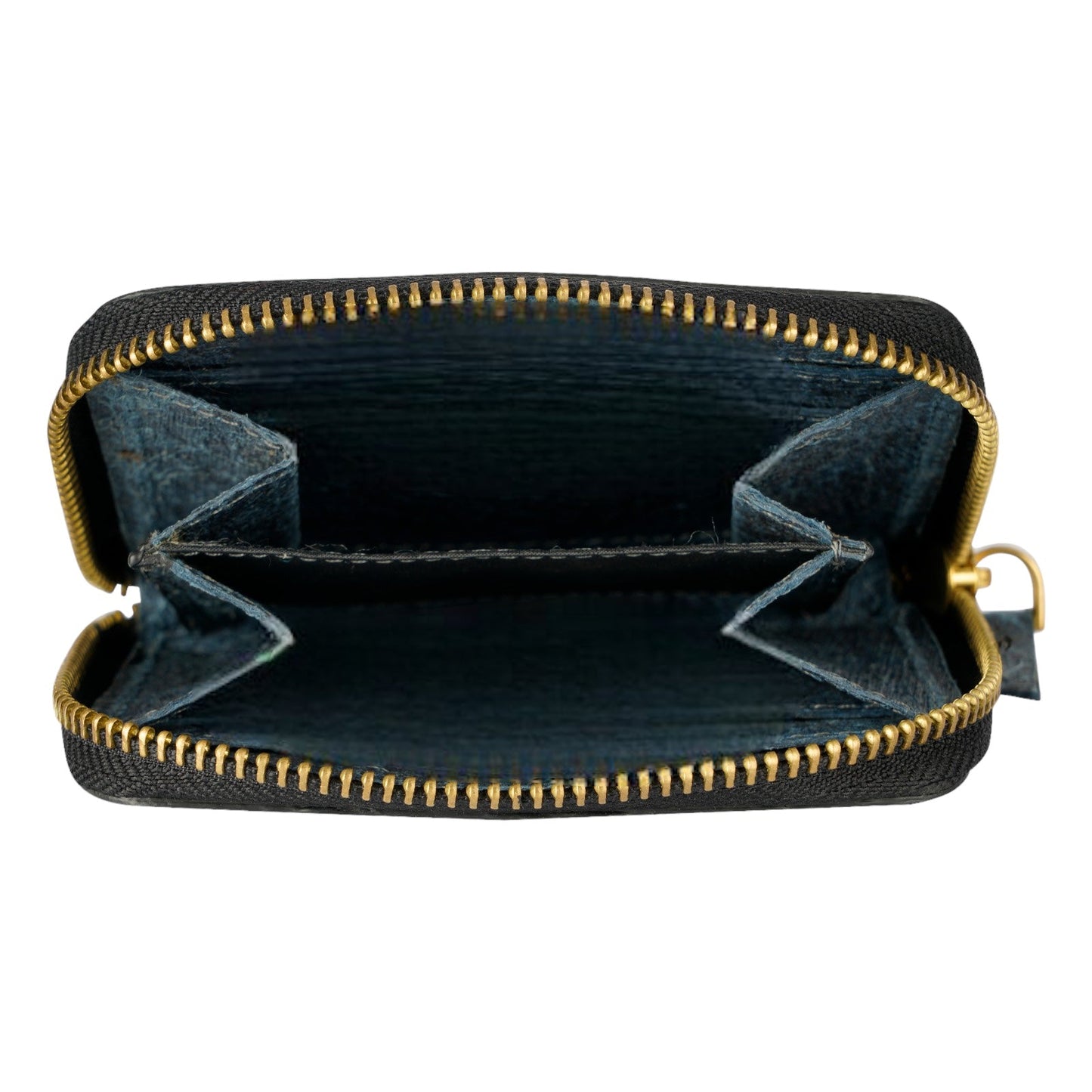 Coconut Leather Zip Pouch - Dark Indigo