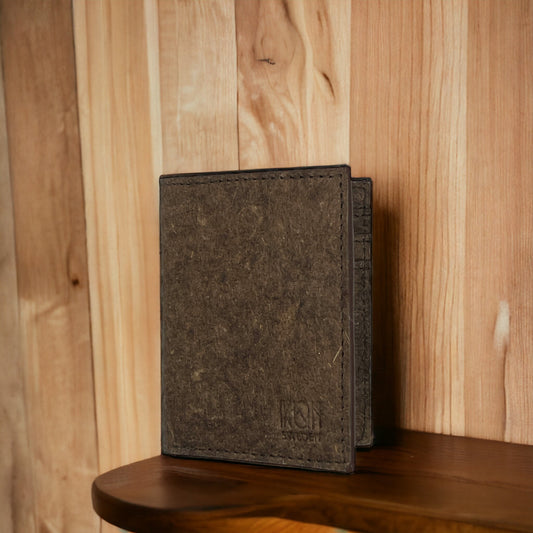 Coconut Leather Card Wallet by IKON SWEDEN – Sustainable BiFold Eco-Luxury