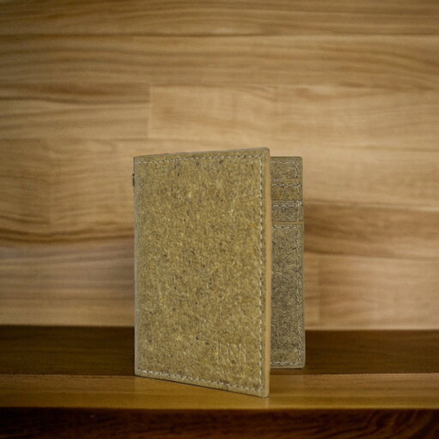 Coconut Leather Card Wallet by IKON SWEDEN – Sustainable BiFold in Beige