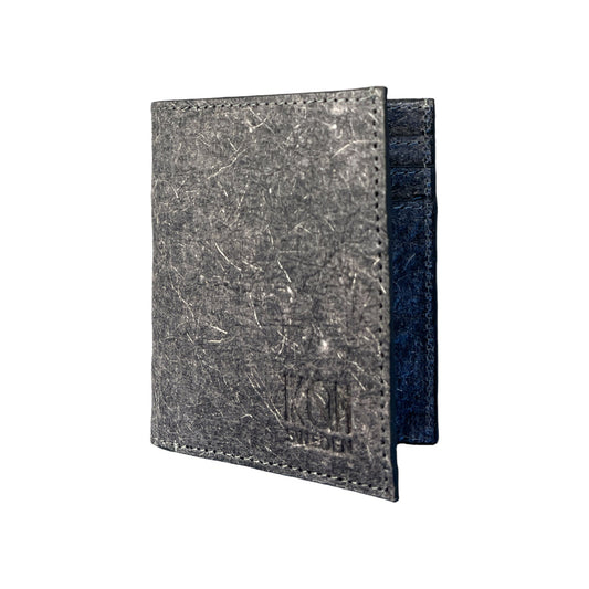 Coconut Leather Classic Cash Wallet - Dark Grey