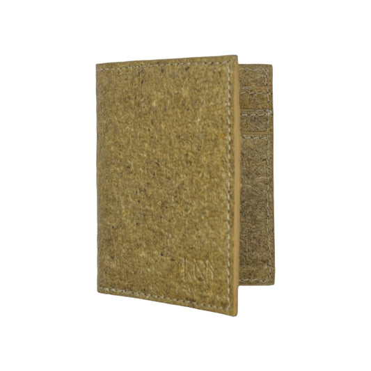 Coconut Leather Card Wallet by IKON SWEDEN – Sustainable BiFold in Beige