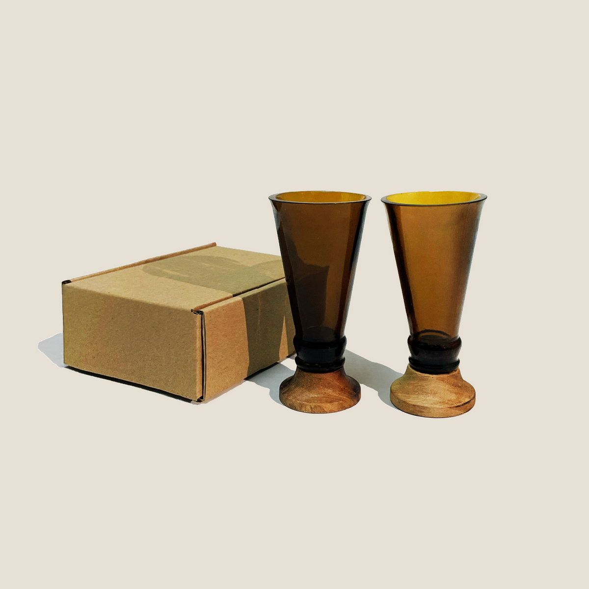 Amber Shot Glasses