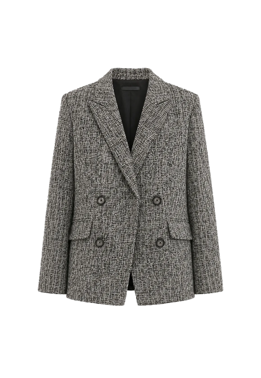 "Long Night Meteor" Limited Edition Italian Imported Yarn Fashionable Chanel Style Tweed Suit Jacket
