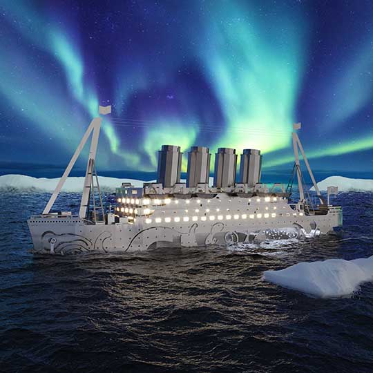 Lost at Sea – Titanic Metal Model Kit | Premium Recycled Steel Construction