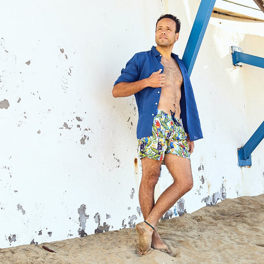 Classic Tropical Style Swim Trunks  Eco-Friendly. Quick-Dry. Pure Beach Vibes