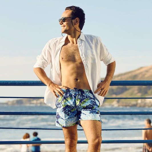 La Palma Eco-Beachwear – Classic Botanical Sustainable Swim Trunks | Made from 10 Recycled Bottles