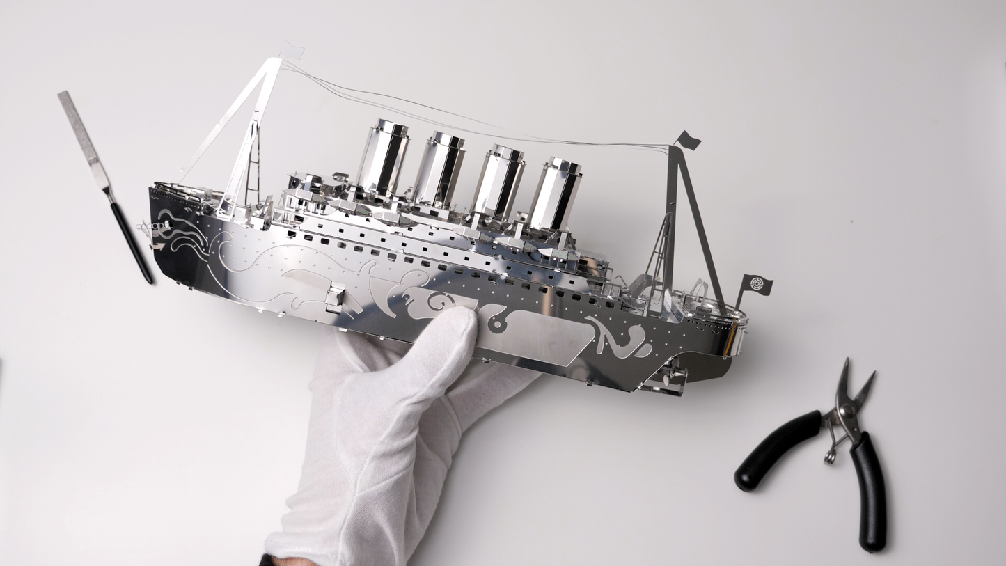Lost at Sea – Titanic Metal Model Kit | Premium Recycled Steel Construction