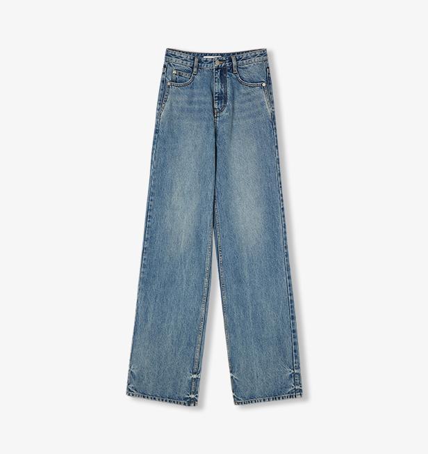 Classic Retro Old Money Style, Craft Washed Organic Cotton, Retro Straight Slim Jeans