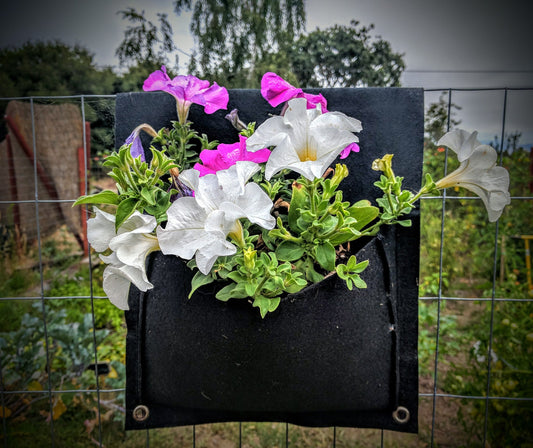 2 Pocket Eco-Friendly Urban Saddlebag Planter – Made from Recycled PET Bottles | Vertical Garden | Air-Pruning Technology