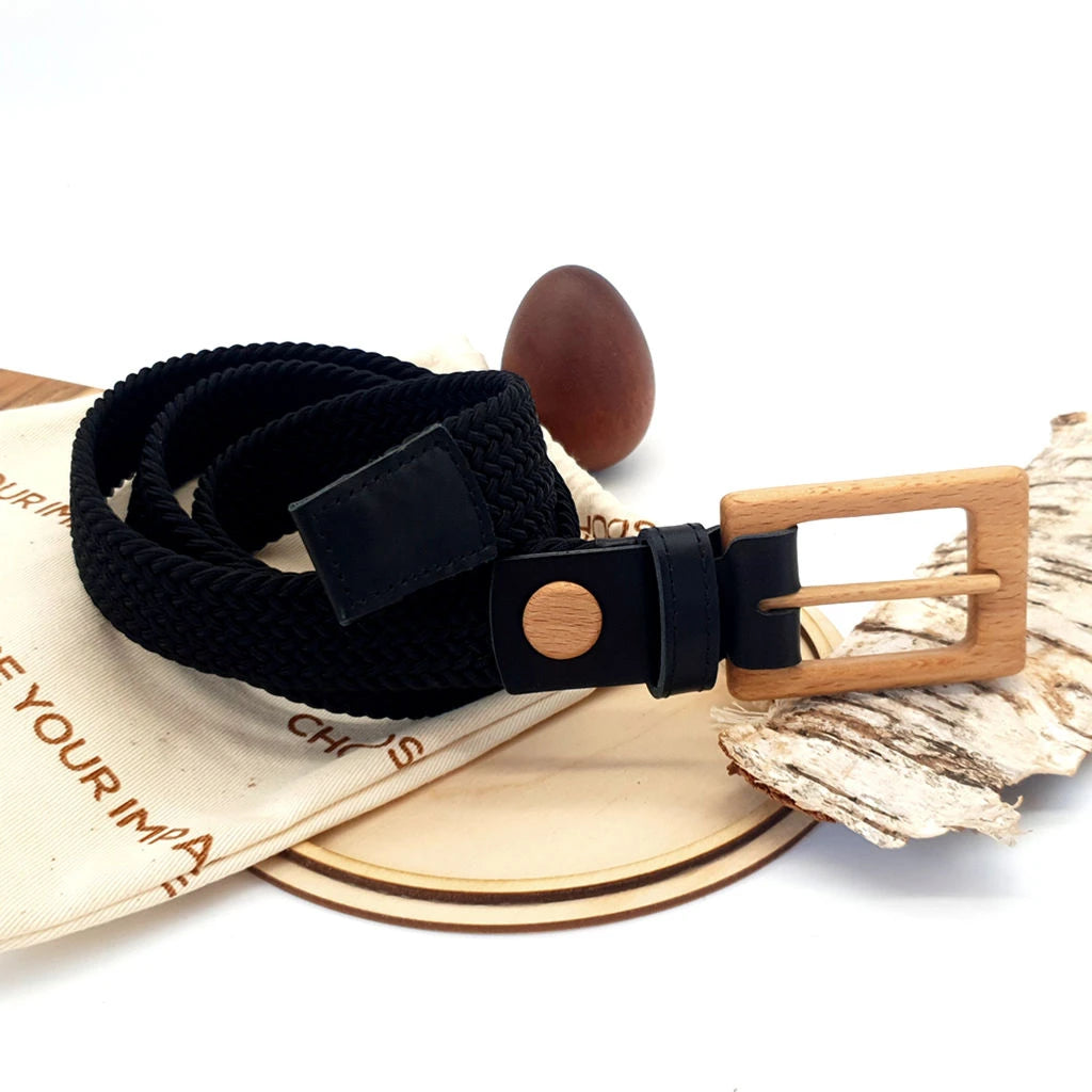 Luxury Women's Braided Cotton Wood Belt Yellowstone Brave 314