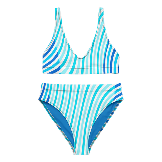 Find Your Coast® Wave Places Recycled High Waisted Bikini Set