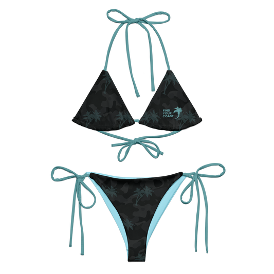 Find Your Coast® Palm Camo Recycled Bikini  Eco-Friendly. UPF 50. Beach-Ready Confidence