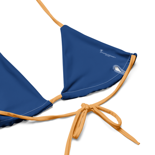 Find Your Coast® Lucy Stripe UPF 50 Recycled String Bikini