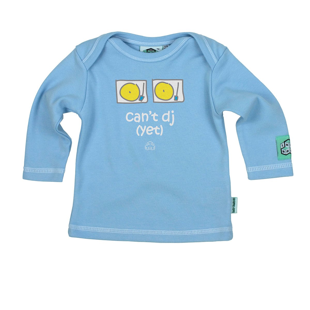 Baby Boy Gift for DJs | Can't DJ Yet Baby T Shirt | Funny Newborn Gift for Music Lovers
