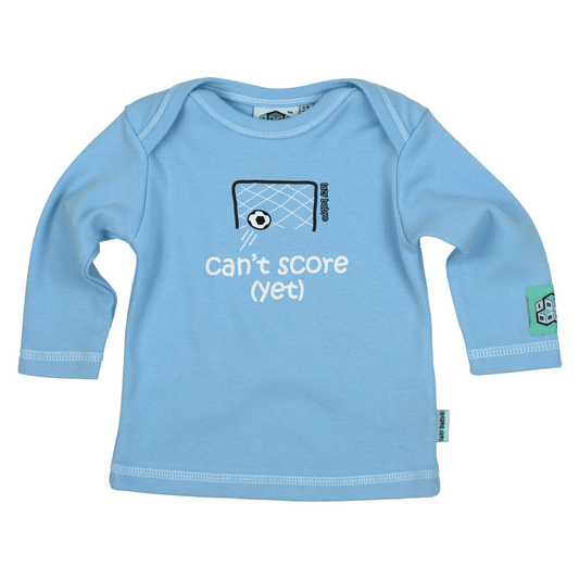 Baby Boy Gift for Football Parents | Can't Score Yet Baby T Shirt | Funny Newborn Gift