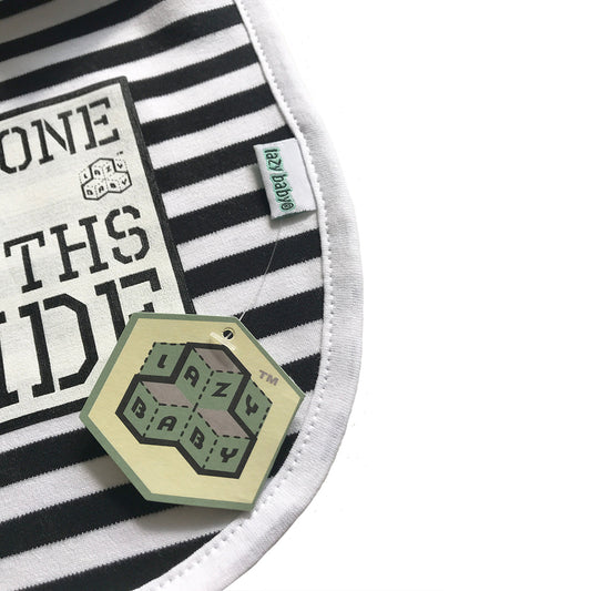 Lazy Baby® “Just Done 9 Months Inside®” Bib | The Funniest First Accessory