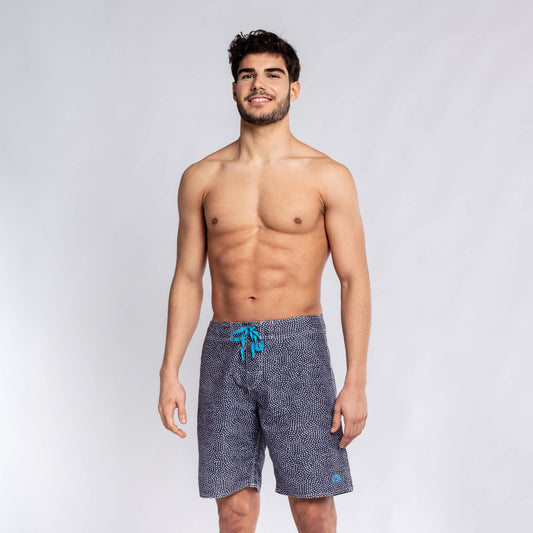 TROPEA Boardshorts – Navy & White | REPREVE® Recycled Polyester | Premium Eco Surf Shorts