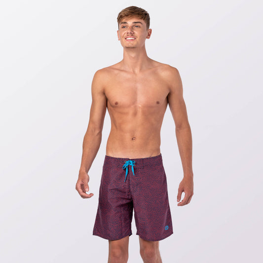 GOLORITZE Beach Shorts | Navy, Red – Eco-Performance Swimwear Made from Recycled Ocean Plastic