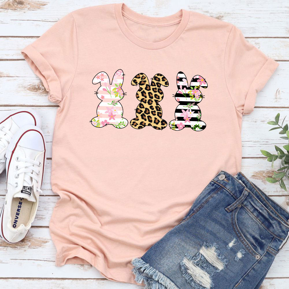 Floral Easter Bunnies – Organic Cotton T-Shirt
