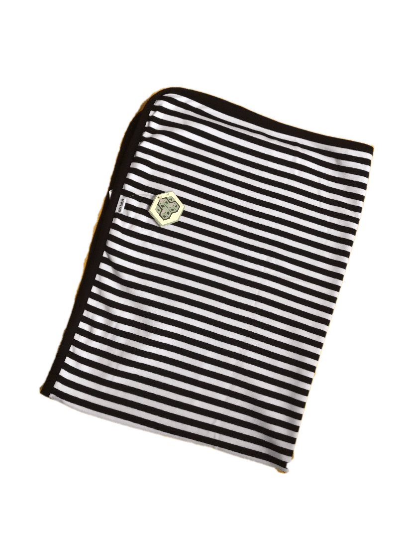 Lazy Baby Organic Cotton Black and White Blanket
