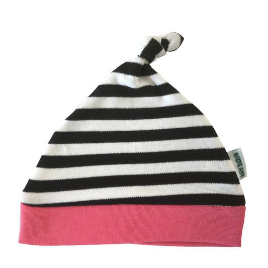 Lazy Baby® Organic Stripy Knotted Baby Hat – Perfect Gift for Baby Girls